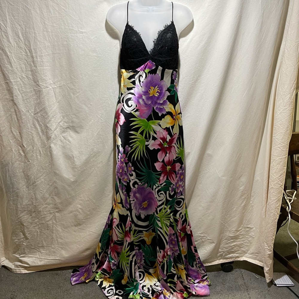 Mary L. Couture Printed Evening Dress